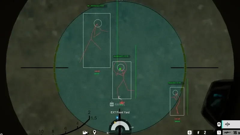 Wallhack outlines for enemy operators